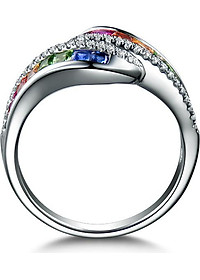 Nhẫn nữ đính đá đa sắc