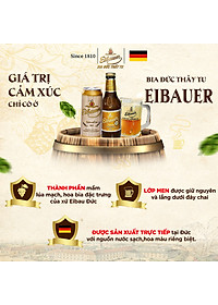 [BIA ĐỨC_SINCE 1810] Combo 2 Thùng Bia Tươi Thầy Tu EIBAUER HEFEWEIZEN HELL 5.2 ĐỘ - Bia Tươi Men Sống Thượng Hạng - Nhập Khẩu Chính Hãng