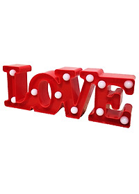 Đèn Led 3D trang trí chữ LOVE - Màu Đỏ