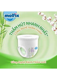 Tã/bỉm quần Molfix Thiên nhiên Jumbo L (9kg - 13kg) - Gói 36+6 miếng
