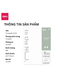 Sổ Còng Nhựa Sổ Tay A5 B5 Bìa Nhựa Cứng 80gsm 120 Trang Có Thể Thay Lõi Sổ Ruột Sổ Nhiều Size Deli - Phù Hợp Làm Sổ Kế Hoạch Planner, Nhật Kí, Tập Vở Ghi Chép Bullet Journal - GHA560 GHB560