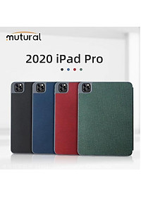 Bao da chính hãng Mutural cao cấp cho iPad Pro 12.9 2020 có khay đựng bút - Đỏ
