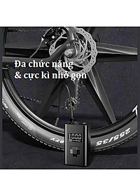 Máy Bơm Lốp Xe Máy Xe Đạp Không Dây Thế Hệ Mới 2025 150PSI LED Display Nhỏ Gọn Mạnh Mẽ Tự Động Ngắt Khi Đủ Hơi