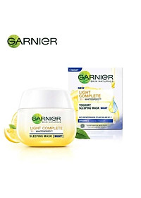 Kem dưỡng serum Garnier sáng da ban ngày và măt nạ ngủ ban đêm Light Complete 50ml 