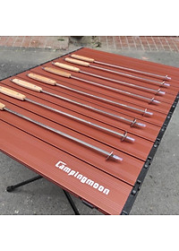 Đồ cắm trại bộ 8 xiên nướng BBQ campingmoon campoutvn du lịch dã ngoại có túi sang trọng đựng kèm glamping không rỉ sét hợp vệ sinh A185