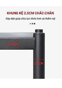 Kệ để lò vi sóng đa năng Inox 304 cao cấp Vando chính hãng kệ để đồ lò nướng chắc chắn, sơn tĩnh điện chống bong tróc, kệ nhà bếp siêu chịu lực 300kg