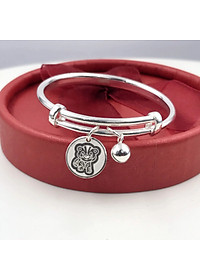 Vòng Tay Lắc Tay Cho Bé Bạc S99 Nguyên Chất Chuông Bóng Mix Bé Hổ LTE523 Điều Chỉnh Size