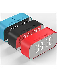 Loa Bluetooth Mini Cao Cấp S5 Hỗ Trợ USB Kiêm Đồng Hồ Báo Thức Và Gương Soi Tiện Lợi + Tặng Tai Nghe Nhét Tai