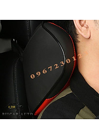 Gối tựa đầu và tựa lưng ô tô cao su non vỏ bọc da nhập khẩu cao cấp