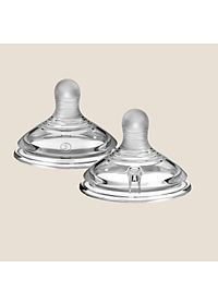 Núm Ty Silicon Siêu Mềm Tự Nhiên Cho Bé Tommee Tippee Natural Start Fast Flow Từ 6 Tháng (Vỉ đôi, tách lẻ)