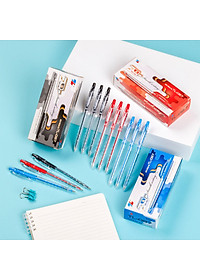 Combo 5/10/20 Bút bi Thiên Long TL-097 ngòi 0.5mm mực xanh đỏ đen nét viết thanh mảnh thiết kế trẻ trung năng động