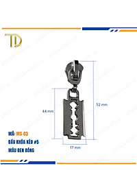 Đầu khóa kéo túi xách, đầu khóa kéo thay thế, đầu khóa kéo balo răng 5 mạ điện độ bền 5-8 năm