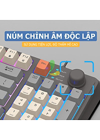 Combo bàn phím chuột có dây gaming XUNFOX K820 - Bàn phím chơi game Led 7 màu phím giả cơ chuột 3600 DPI ấn tượng - Hàng nhập khẩu