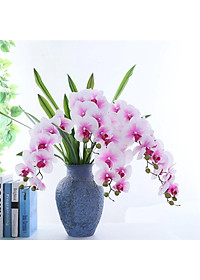 Cành lan hồ điệp giả cao cấp - 1 cành - 9 bông - dài 100cm - Cây giả, hoa lụa Decor trang trí nhà cửa