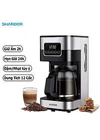 Máy pha cà phê tự động cao cấp Shardor CM1429TA-GS 1500ml - Hàng Nhập Khẩu