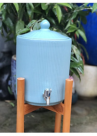 Bình nước sứ Bát Tràng dáng trụ dung tích 4 lít