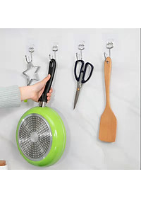 Móc Dán Tường Treo Đồ Đa Năng KUNBE Thiết Kế Móc Dạng Lưỡi Câu To Chắc Chắc