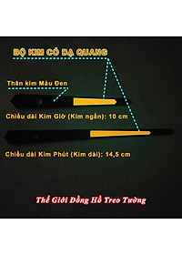 Máy Đồng Hồ Eastar Kim Trôi Độ Chính Xác Cao – Bộ Kim Đao thân Kim màu Đen có Dạ Quang màu Cam – Kèm theo Pin Maxell.