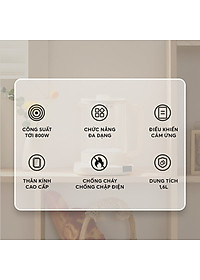 Ấm đun pha trà đa năng 1.6L Elmich KEE-9146, 8 chương trình đun nấu - Hàng chính hãng