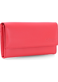 Ví nữ da bò cao cấp Huy Hoàng 3 gấp màu đỏ tươi HT3164