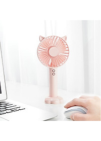 Quạt Cầm Tay Cao Cấp Vinbuy Tích Điện Tiện Lợi Kèm Cáp Sạc Và Pin Có Tặng Chân Đế Tích Hợp Giá Đỡ Điện Thoại, 3 Chế Độ Gió Siêu Mát Siêu Bền - Hàng chính hãng VinBuy 