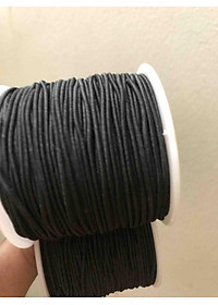 CUỘN DÂY THUN CO GIÃN TO DẦY 1MM ĐỂ XỎ VÒNG TAY BẰNG GỖ MÀU ĐEN