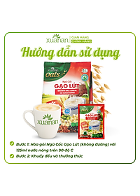 Ngũ Cốc Gạo Lứt No Sugar Xuân An [đường ăn kiêng] Túi 400G {25g*16 gói}(Tặng Kèm 1 Túi Yến Mạch 150G)