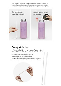 Bình giữ nhiệt Lock&Lock x Việt Nam phiên bản đặc biệt 897ml LHC4160 kèm cọ rửa và ống hút đầu Silicone - JoyMall