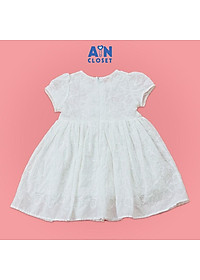 Đầm bé gái họa tiết hoa Thêu Trắng cotton boi - AICDBG8PBQOU - AIN Closet