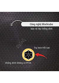 [Hàng chính hãng] Chảo xào/ đa năng sâu lòng inox iMat Hybrid Blackcube 26cm, Phủ chống dính Daikin-Nhật Bản thế hệ mới