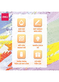 Bút Sáp Dầu Chuyên Nghiệp Deli - Hộp Giấy - 24/36 Màu - 72087 / 72088