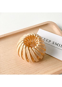 Kẹp búi tóc Hàn Quốc màu trơn bóng- cặp tóc tổ chim màu trơn  ( giao màu ngẫu nhiên như hình )