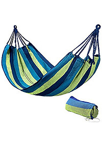 Võng Dù Kẻ Sọc Du Lịch 2 Lớp Dày Dặn, Chịu Lực Cao Size 180cm x 80cm (Giao Mẫu Ngẫu Nhiên)