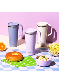 Bình giữ nhiệt LocknLock Daily Handle Tumbler LHC4330 - Có quai cầm - Nắp trượt