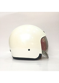 Nón bảo hiểm 3/4 kính âm Royal M139 Trắng ngọc trai cao cấp Lót tháo rời, che hết mặt
