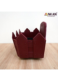 Chậu Nhựa Trồng Cây ANKAN Để Treo Ban Công, Treo Tường, Ngoài Trời, Sân Vườn, Kích Thước 24 x 19cm, Nhựa Cao Cấp