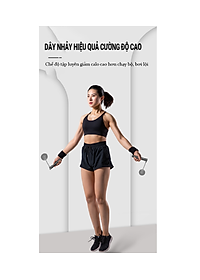 Dây Nhảy Thể Thao Lõi Thép Cao Cấp Teement Tự Động Đếm Số, Tích Hợp Đo Calo, Quãng Đường, Độ Dài Dây Tùy Chỉnh, Chiều Dài 3m, Trục Xoay 360 Độ  - Kèm Bóng Xoay, Tạ Điều Chỉnh Khối Lượng - Hàng Chính Hãng