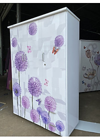 Tủ nhựa đài loan 3 cánh 2 học cao 1m8 hình 3D hoa Bồ Công Anh