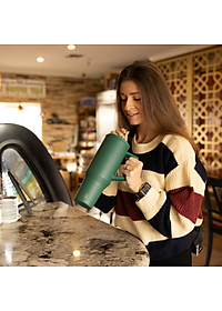 [Elemental chính hãng - Thương hiệu Mỹ] Ly giữ nhiệt Commuter Elemental 1180ml thép không gỉ có tay cầm combo ống hút trân châu