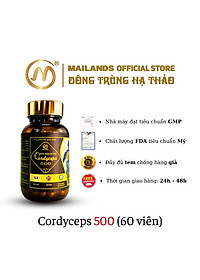 Đông Trùng Hạ Thảo Mailands Cordyceps 500 (60 viên)