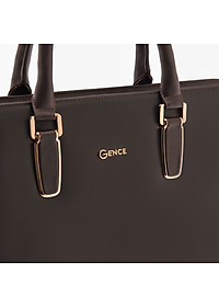 Cặp Da Nam Công Sở Túi Xách GENCE CTS08 Da Bò Cao Cấp Màu Nâu Có Dây Đeo Vai
