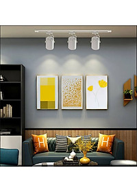 Combo 3 đèn rọi ray + 1 ray 1 mét vỏ trắng tiết kiệm năng lượng