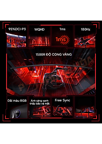 Màn Hình Cong Xiaomi Redmi Mi Curved G34WQi 34 Inch Tần Số 180 Hz 2K Có VESA Chơi Game Làm Việc Thoải Mái - Hàng Nhập Khẩu