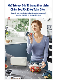Máy Khử Khuẩn Thực Phẩm Morphy Richards MR2061 Khử Trùng Rau Củ Quả, Thịt Cá Hải Sản, Sục Ozone Rửa Thực Phẩm 2 in 1, Hàng Chính Hãng