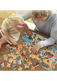 Bộ xếp hình valy Mideer 104 mảnh ghép dành cho bé từ 4 tuổi (Puzzle) - Chủ đề Garage xe ô tô