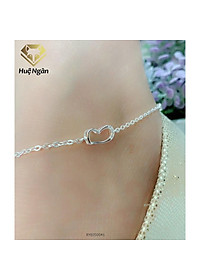 Lắc chân bạc Ý 925 Huệ Ngân - Tim xinh đính đá RYBJ50041