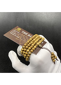 Vòng tay trầm hương tràng 108 hạt Tốc SƠN MỘC HƯƠNG tặng 1 mốc khóa SMH