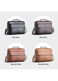 Cặp Công Sở Lata ( Thời trang nam basic đựng vừa laptop 14 inch - Cặp da CA43 )