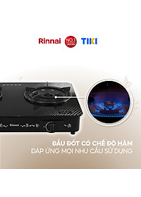 Bếp gas dương Rinnai RV-715Slim-SCH(VP) mặt bếp kính SCHOTT và kiềng bếp men - Hàng chính hãng.