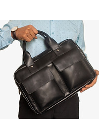 Cặp da công sở da bò Mill cao cấp B102 Bụi Leather - Bảo hành 12 tháng